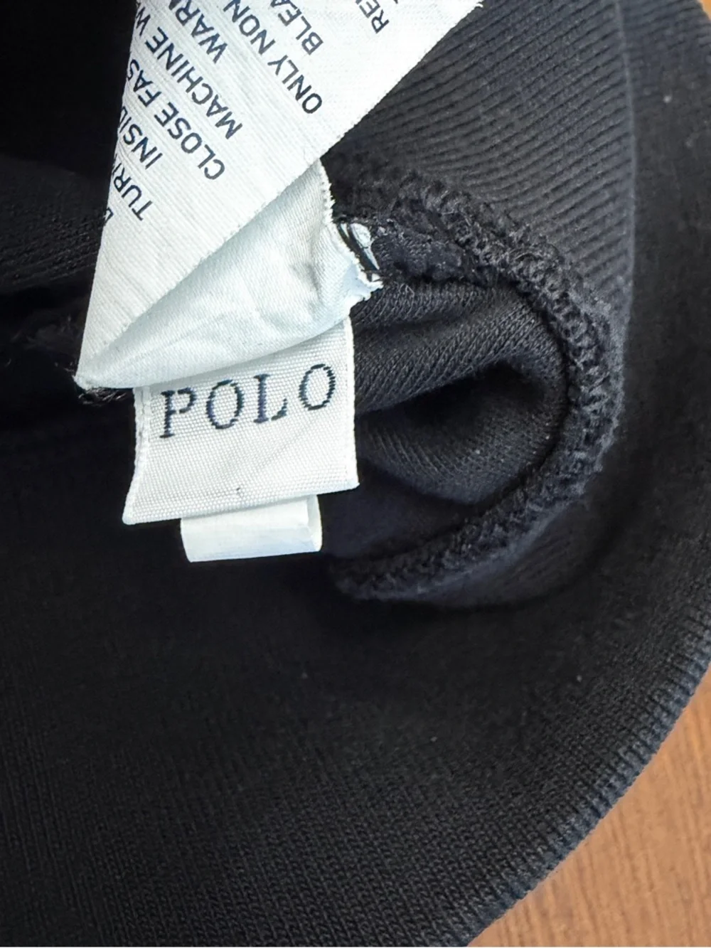Polo Ralph Lauren Big & Tall Black White Striped Interlock Track Jacket Hoodie